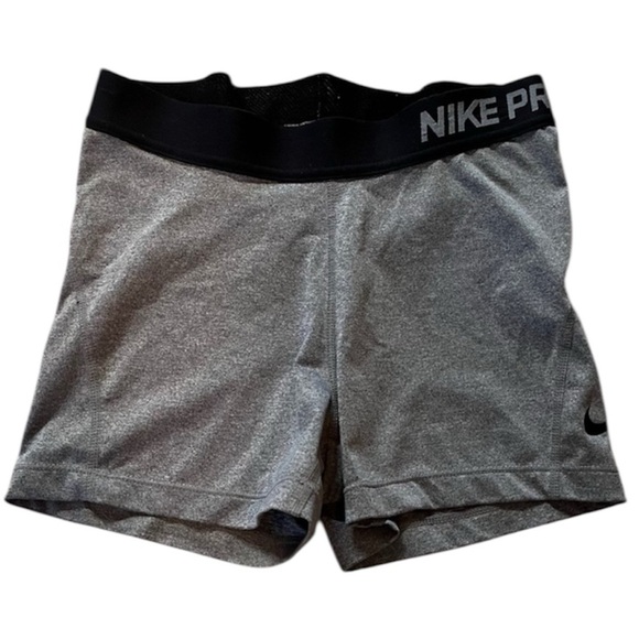 Nike Pants - Nike pro athletic shorts. Small. Wide waistband. Gray.